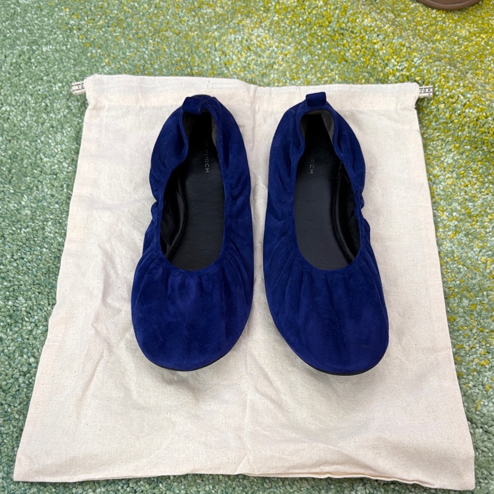 Tory Burch Royal Blue Suede Flats